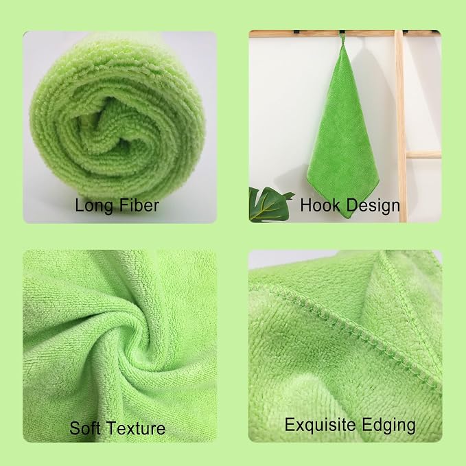 Microfiber Cleaning Cloth for Kitchen Housekeeping Dish Electronics Dust Rags - Image 4