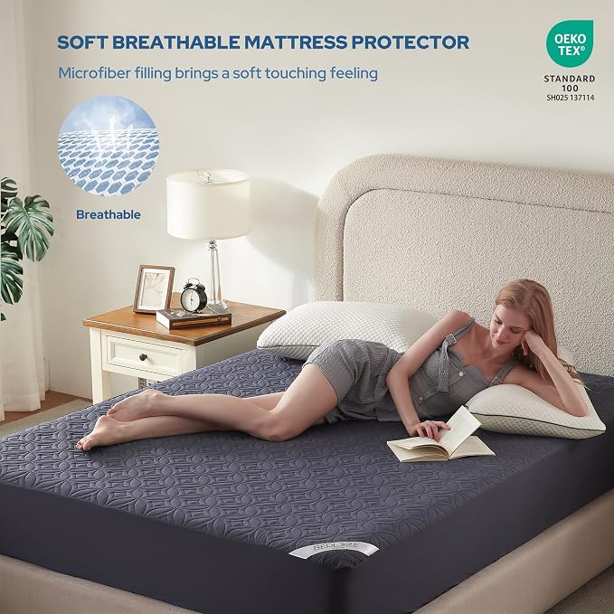 BEDLORE Waterproof Mattress Protector, Cal King Size Mattress Pad - Image 3