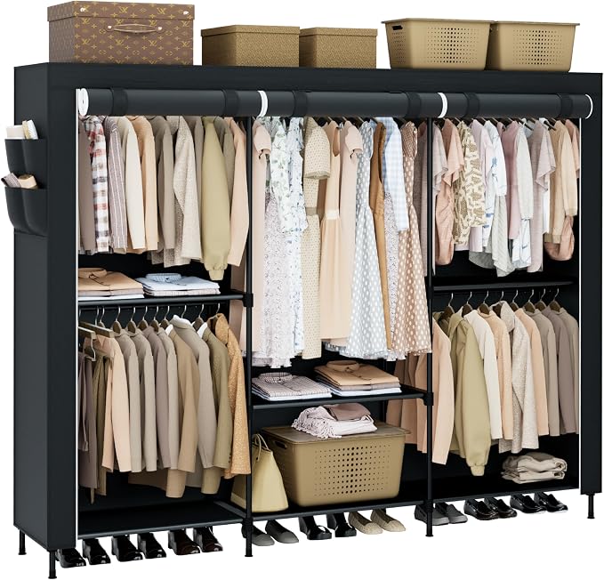 Portable Closet, 81.5 Inch Extra Large Capacity Wardrobe Closet by Unknown