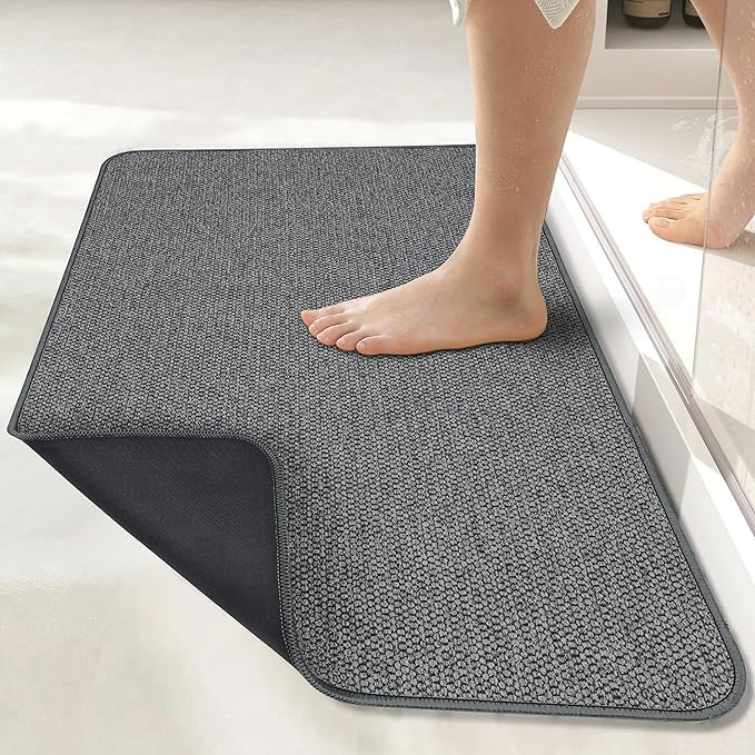 Bath Mat, Ultra Thin Bathroom Runner Rugs, Large Bath Mats by BosapDirect