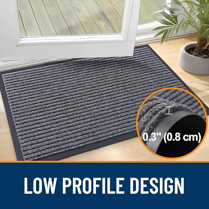 OLANLY Front Door Mat Indoor Outdoor Entrance, Waterproof Heavy Duty Doormat - Image 4