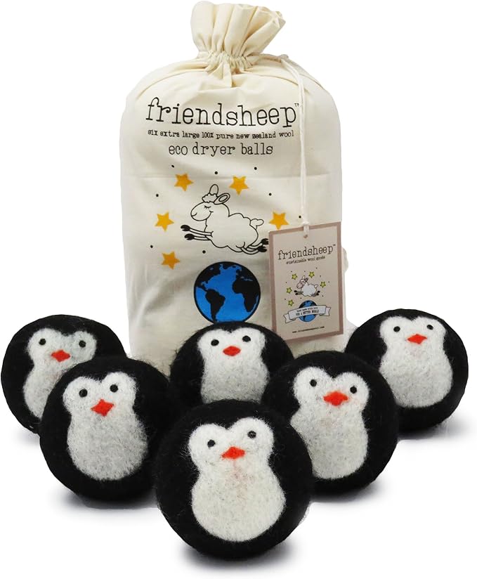 Friendsheep Wool Dryer Balls, Organic Fair Trade Reusable Fabric Softener by Friendsheep