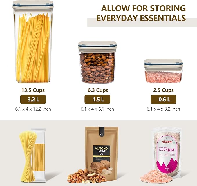 Flip-Lock Airtight Food Storage Containers 4-PC, Leakproof Ring Seal Top - Image 4