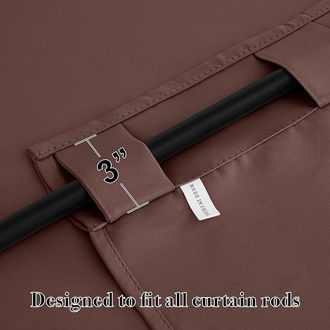 RYB HOME Blackout Curtains for Bedroom, Windows Shades Thermal Insulating - Image 3