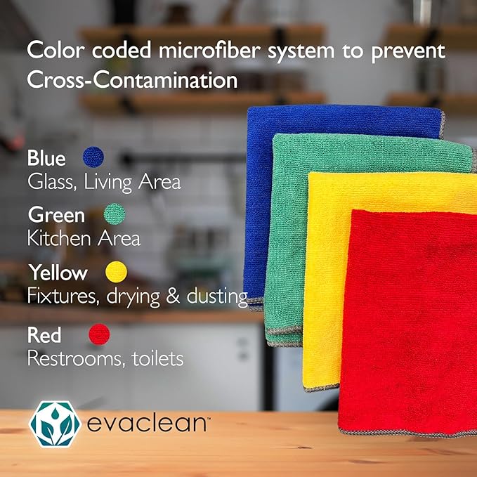 EvaClean Premium Microfiber Cleaning Cloth 16"x16" - Image 3