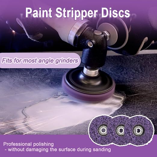 21 Pack Paint Strip Discs for Angle Grinder, 4-1/2'' x 7/8'' & 2" Rust Remover - Image 5
