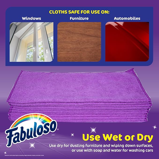 Fabuloso Microfiber Cleaning Cloths, Scratch-Free Cleaning Cloths - Image 6