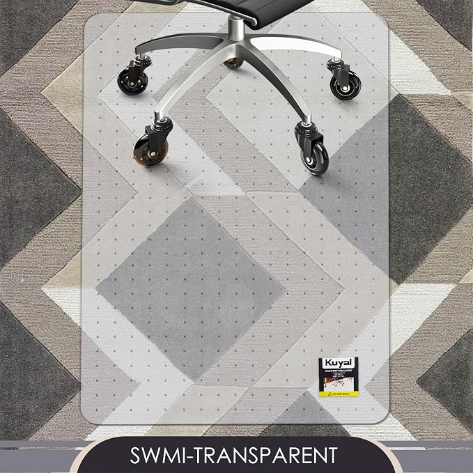 Kuyal Office Chair Mat for Carpet, 36x48 Clear Heavy Duty Computer Chair Mat - Image 6