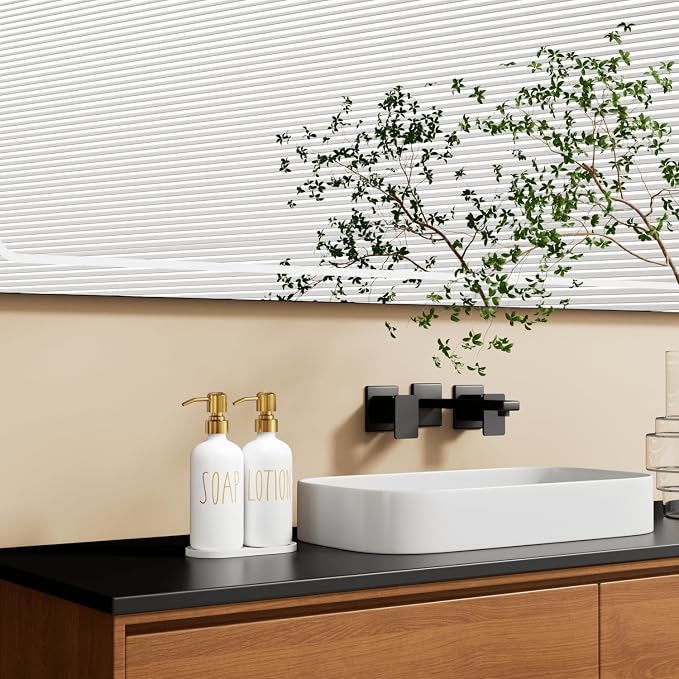 MOMEEMO Bathroom Soap Dispenser Set, Contains Lotion and Hand Soap Dispenser - Image 3