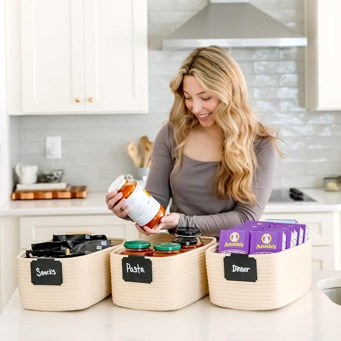 NaturalCozy 13.5”x8.5”x5.5” Storage Baskets - Image 5