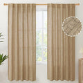 YoungsTex Toffee Linen Curtains 72 Inch Length by YoungsTex