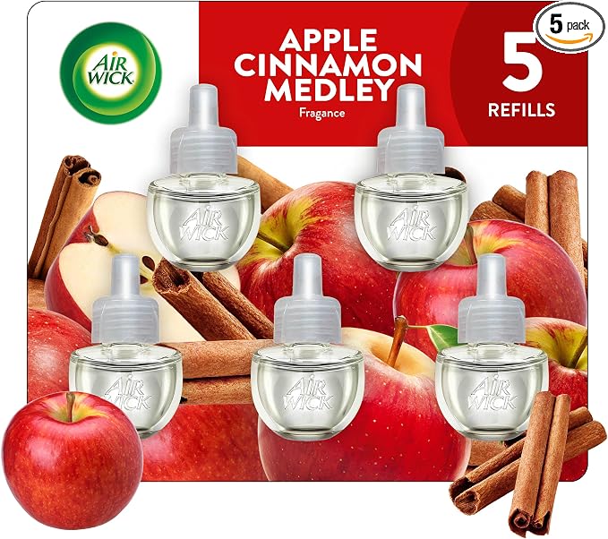 Air Wick Plug in Scented Oil Refill, Apple Cinnamon Medley, Air Freshener by AirWick