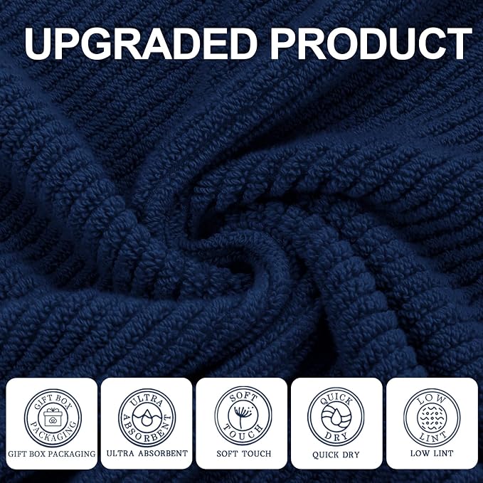 VOOVA & MOVAS Bathroom Hand Towels Set of 4, Towel Gift Set - Image 2