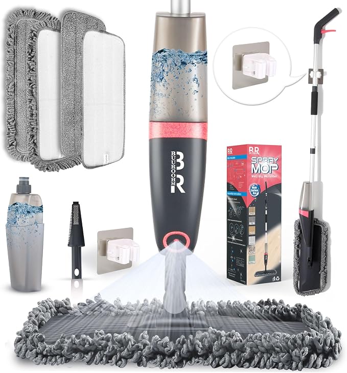 Microfiber Spray Mop for Floors Dry and Wet Mop by MakeCleaningEfficientFun