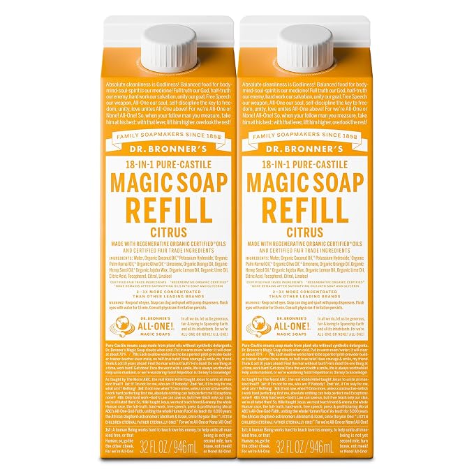 Dr. Bronner's Magic Soap-Pure-Castile Liquid Refill by DrBronners