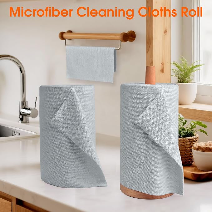 Roll of Microfiber Cleaning Cloth –100 Pack, Tear Away Microfiber Towels - Image 2