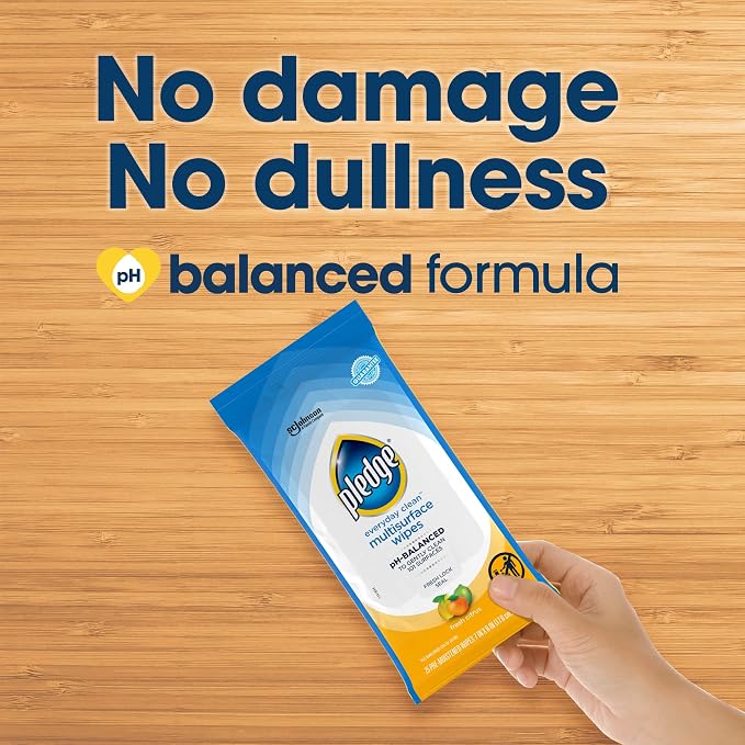 Pledge Multisurface Cleaning Wipes, pH Balanced, Fresh Citrus - Image 4