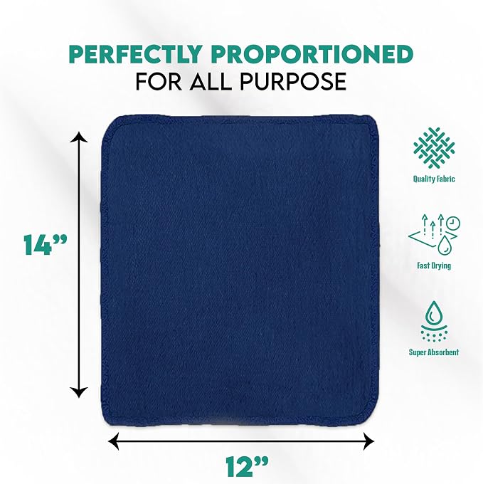 ZUPERIA Cotton Shop Towel – Multipurpose Cleaning Cloths Reusable Shop Rags - Image 2