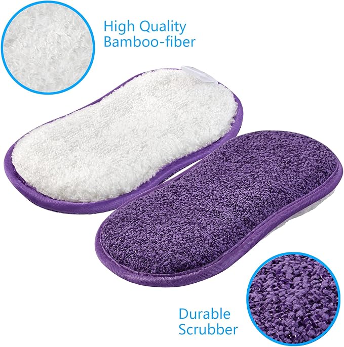 Kitchen Dish Sponge Scrubber Non Scratch, Dishcloth No Odor Reusable Washable - Image 2