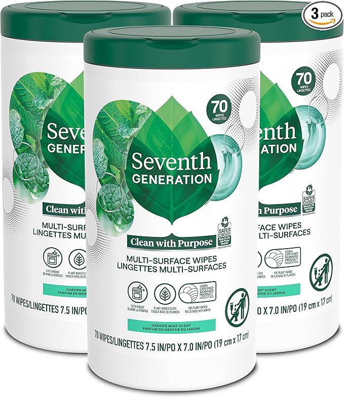 Seventh Generation Multi Purpose Wipes All Purpose Cleaning Garden Mint scent by SeventhGeneration