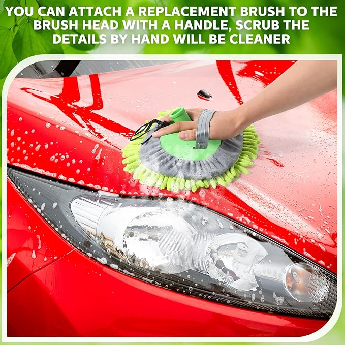 Layhit 5 Pcs Car Wash Mitt Set, Brush Not Included, Microfiber Mitt Cleaning - Image 5