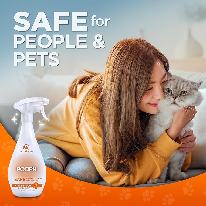 POOPH® Kitty Odor Eliminator – 32 fl oz Bottle – Proprietary Odor-Elimination - Image 7