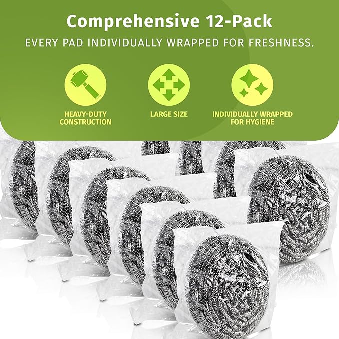 Brheez Stainless Steel Cleaner Scouring Pads - Image 3