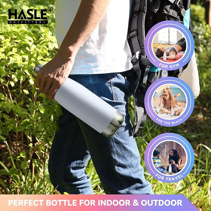 HASLE OUTFITTERS 17oz Stainless Steel Water Bottles, Vacuum Insulated Water - Image 6