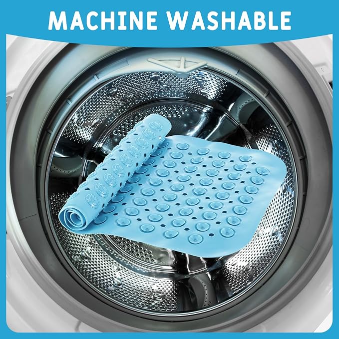 Dunzy 12 Pcs Non Slip Bath Mats 27.6x14.2 Inches TPE Bathtub Mats - Image 6