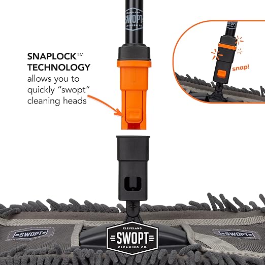 SWOPT 18” Microfiber Dust Mop + 60" Steel Handle, Combo — Includes Additional - Image 10