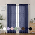 Aiyufeng Navy Blue Curtains 72 Inches Long 2 Panels Set, Elegant Light by Aiyufeng