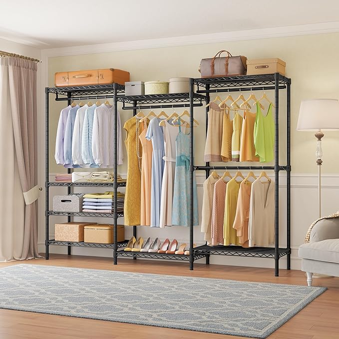 VIPEK V5 Plus Large Portable Closet Rack Freestanding Wardrobe Closet, 85.4" L - Image 2