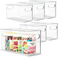 Plastic Food Storage 6 Pack Clear Container Bin by primebox