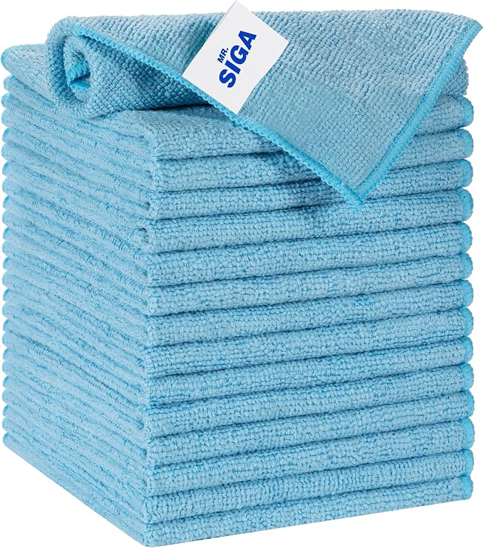 MR.SIGA Microfiber Cleaning Cloth, All-Purpose Microfiber Towels, Streak Free by MRSIGA