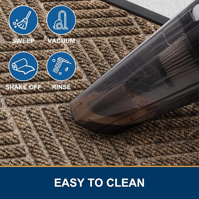 Smiry Half Circle Front Door Mat Outside Entrance, Heavy Duty Outdoor Indoor - Image 6