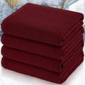 VOOVA & MOVAS Red Bath Towels, 4 Pack Large 30" x 56" by VOOVAMOVAS