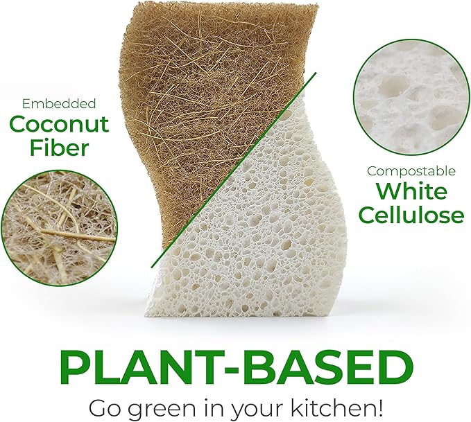 Biodegradable Natural Kitchen Sponge - Image 2