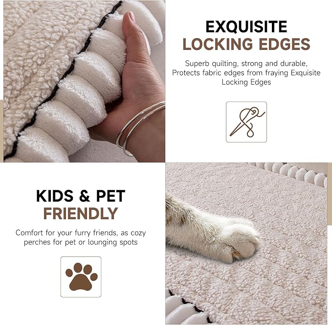OTOB Couch Covers for Sofa Pet Friendly, Washable & Non Slip Fuzzy Dog Couch - Image 4