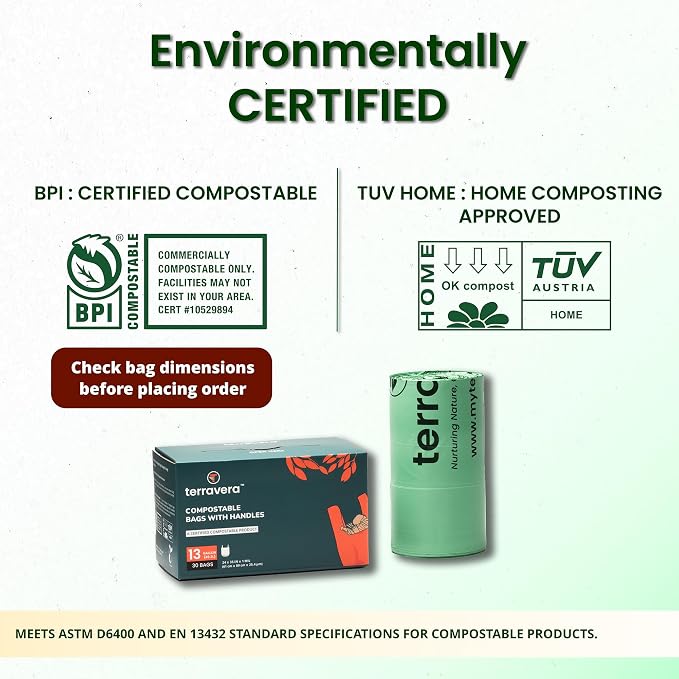 Compostable Trash Bags Bin Liners | BPI & OK Home Certified ASTM D6400 - Image 4