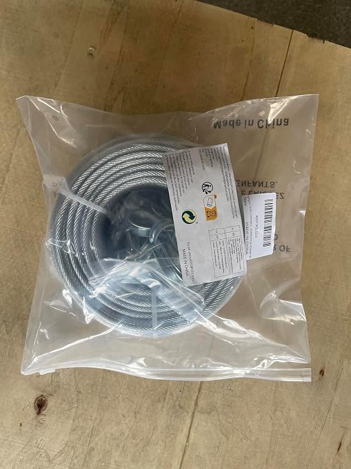 3/16" Wire Rope Kit, 100Ft PVC Coated Steel Cable Guide Wire Tensioner Strainer - Image 8