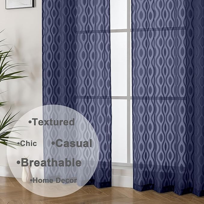 Aiyufeng Navy Blue Curtains - Image 8