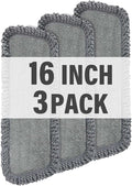 16.5 inch Mop Pads Refills, 3 Pack Microfiber Reusable Replacement Mop Pads by PANDAGRIP