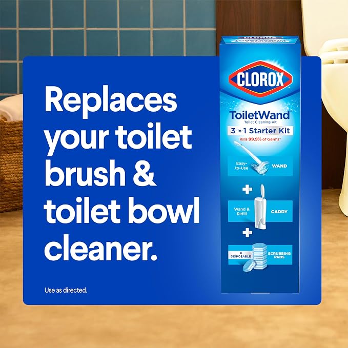 CLOROX Original Toilet Cleaning System, ToiletWand, Storage Caddy, 6 Refill - Image 8