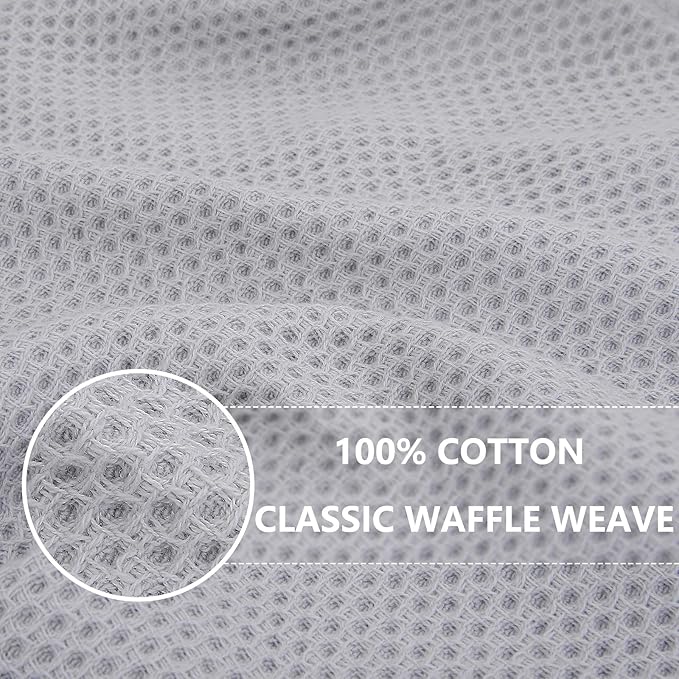 Homaxy 100% Cotton Waffle Weave Kitchen Dish Cloths, Ultra Soft Absorbent Quick - Image 2