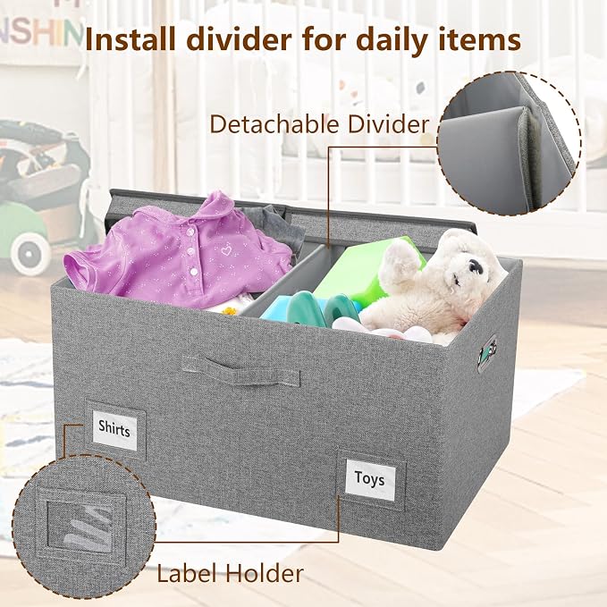 75 Quarts Extra Large Decorative Storage Bins - Image 7