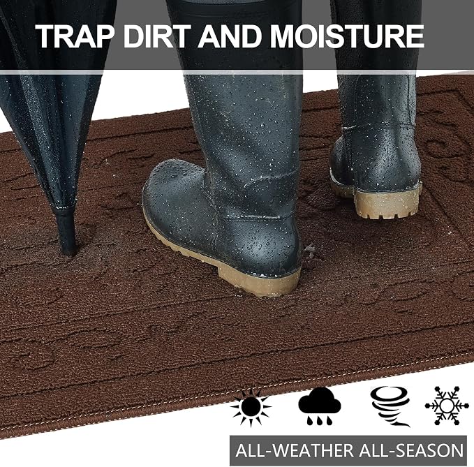 FONEYI Indoor Door Mat 20" x 32", Dirt Trapper Door Mats Non-Slip Entryway Rugs - Image 4