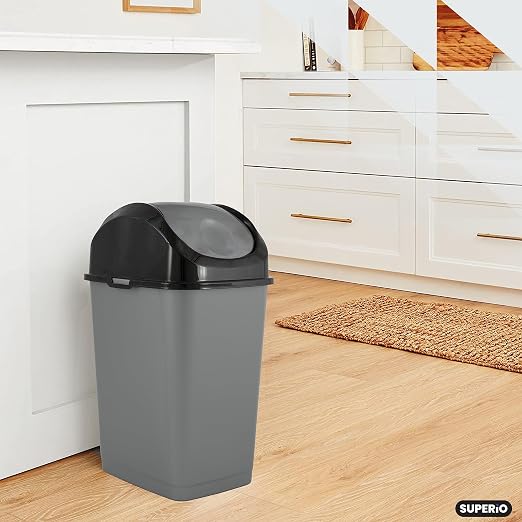 Superio Trash Can with Swing Top Lid 9 Gallon - Image 6