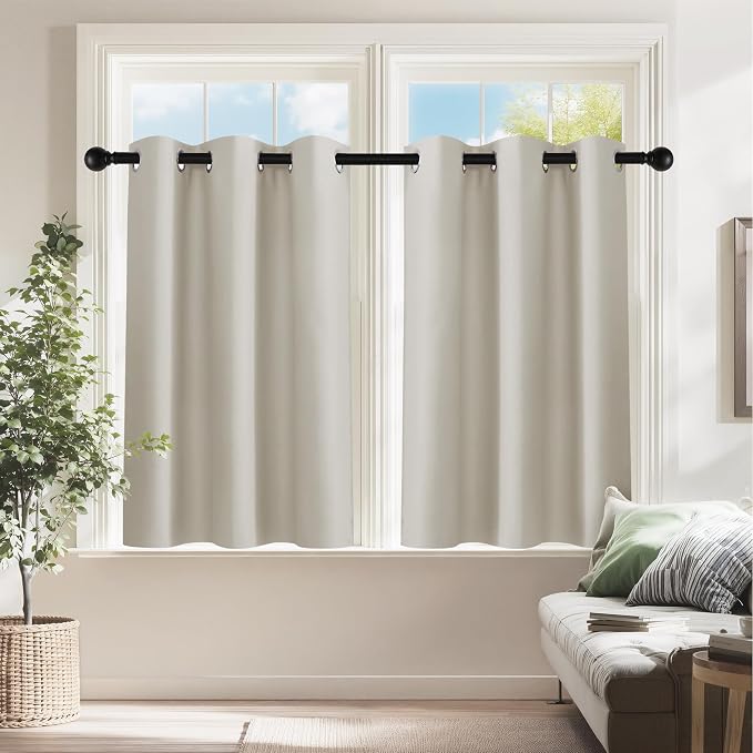PONY DANCE Cream RV Curtains for Camper Windows, Small Windows Shades Thermal by PONYDANCE