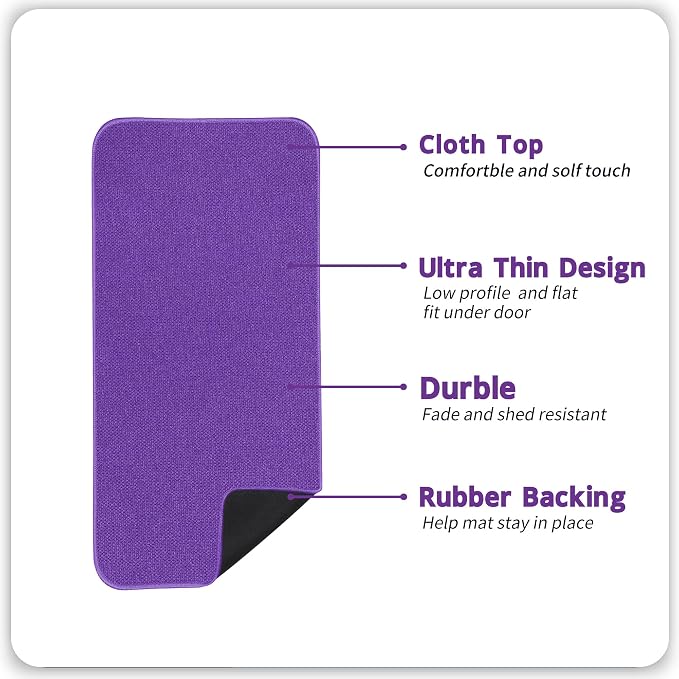 Bath Mat, Ultra Thin Bathroom Runner Rugs, Large Bath Mats - Image 2