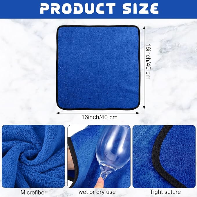 Tallew 40 Pcs Microfiber Towels 16 Inch x 16 Inch Microfiber Cloth Car Drying - Image 2